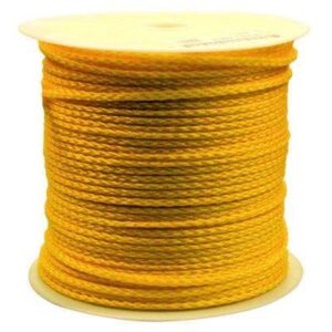 1/4" x 1000' Yellow Hollow Braid Polypropylene Rope
